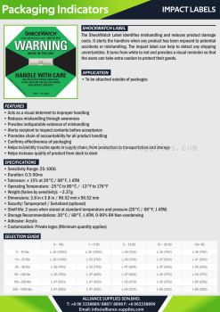 Impact Labels - ShockWatch Label 