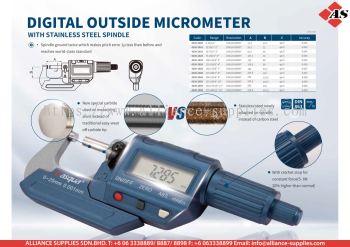 DASQUA Digital Outside Micrometer with Stainless Steel Spindle