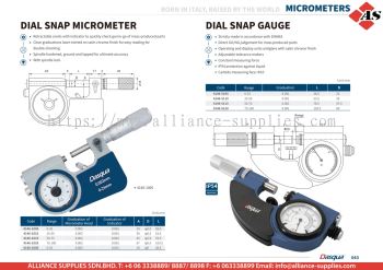 DASQUA Dial Snap Micrometer / Dial Snap Gauge