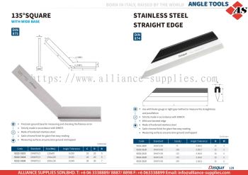 DASQUA 135 Square/ Stainless Steel Straight Edge
