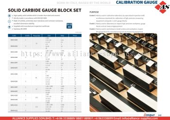 DASQUA Solid Carbide Gauge Block Set