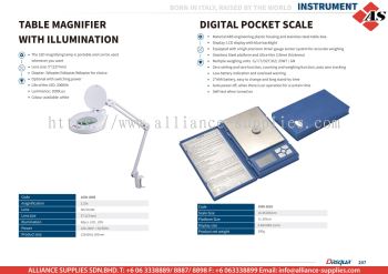 DASQUA Table Magnifier with Illumination / Digital Pocket Scale