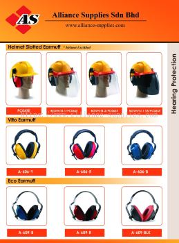 16.03 Safety Helmet With Slotted Earmuff / Earmuff