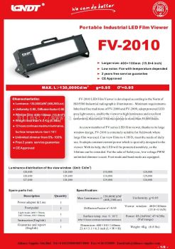 Portable Industrial LED Film Viewer/ X-Ray Film Viewer, Max.Luminance >130,000.00 Cd/m2 FV-2010