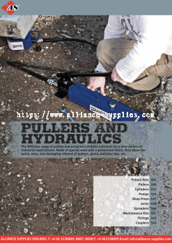 WILLIAMS Pullers and Industrial Hydraulics Intro