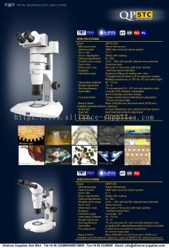 QP OPTIC Stereo Zoom Microscope 8X - 80X (Ratio 1 : 10)