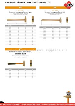 AMPCO Hammer, Cross Peen, German Type / Hammer, Cross Peen, Heavy Duty / 