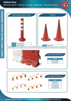 Retractable Safety Cones / Flexibar / Warning Road Barrier