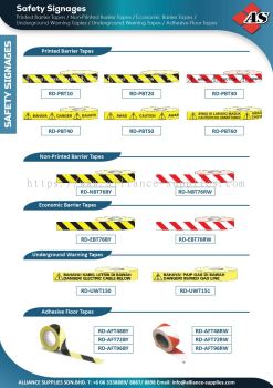 Printed / Non-Printed / Economic Barrier Tapes / Underground Warning Tapes / Adhesive Floor Tapes