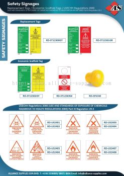 Replacement Tags / Economic Scaffold Tags / USECHH Regulations 2000