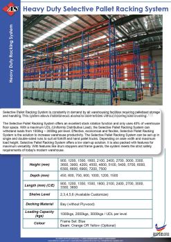 Heavy Duty Selective Pallet Racking System