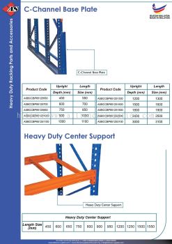 C-Channel Base Plate / Heavy Duty Center Support