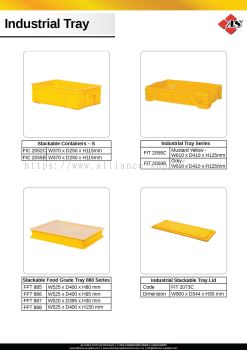 Stackable Containers C S / Industrial Tray Series / Stackable Food Grade Tray 880 Series / Industrial Stackable Tray Lid