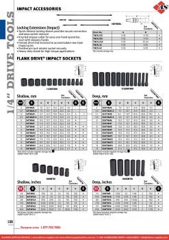 SNAP-ON 1/4" Drive Tools - Locking Extensions (Impact) / Flank Drive® Impact Sockets