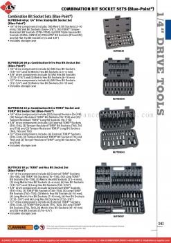 SNAP-ON 1/4" Drive Tools - Combination Bit Socket Sets (Blue-Point®)