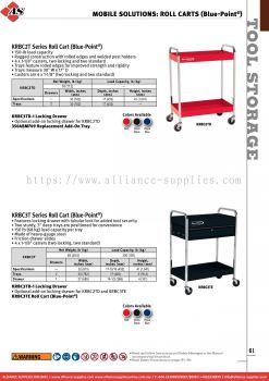 SNAP-ON Mobile Solutions: Roll Carts (Blue-point®)