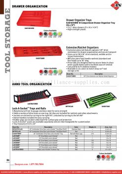 SNAP-ON Drawer Organization / Hand Tool Organization