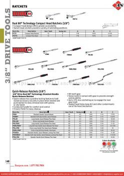 SNAP-ON Dual 80® Technology Compact Head Ratchets (3/8") / Quick-Release Ratchets (3/8")