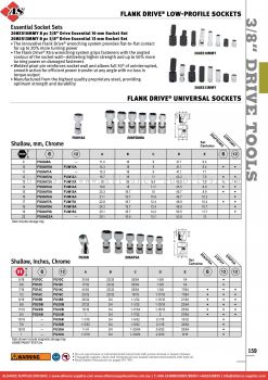 SNAP-ON Flank Drive® Low-Profile Sockets / Flank Drive® Universal Sockets / 