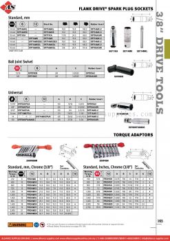 SNAP-ON Flank Drive® Spark Plug Sockets / Ball Joint Swivel / Universal / Torque Adaptors