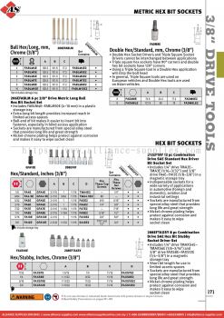 SNAP-ON Metric Hex Bit Sockets / Hex Bit Sockets