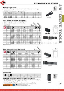 SNAP-ON Mortorq® Super Socket / Twist, Shallow / Twist, Deep / Shallow, 10 pt