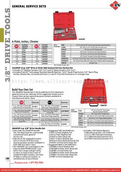 SNAP-ON General Service Sets - 6-Point, inches, Chrome