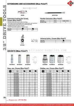 SNAP-ON Extensions And Accessories (Blue-point®) / Sockets (Blue-point®)