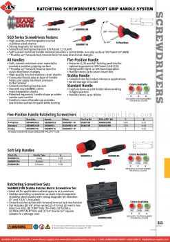 SNAP-ON Ratcheting Screwdrivers/soft Grip Handle System