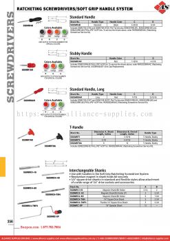 SNAP-ON Ratcheting Screwdrivers/Soft Grip Handle System