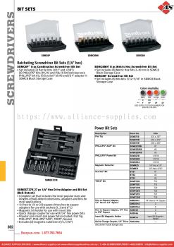 SNAP-ON Ratcheting Screwdriver Bit Sets / Power Bit Sets