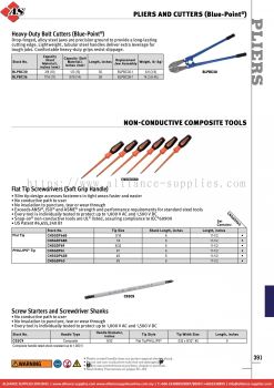 SNAP-ON Pliers And Cutters (Blue-point®) / Non-conductive Composite Tools