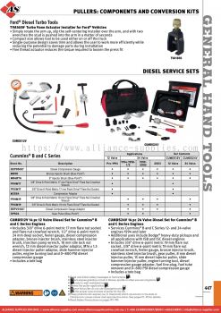 SNAP-ON Pullers: Components And Conversion Kits / Diesel Service Sets