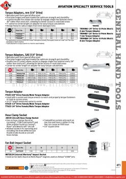 SNAP-ON SNAP-ON Aviation: Specialty Service Tools - Torque Adaptor