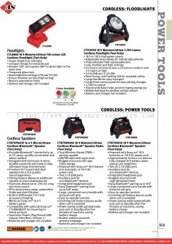 SNAP-ON Cordless: Floodlights / Power Tools