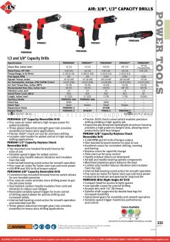 SNAP-ON Air: 3/8", 1/2" Capacity Drills 