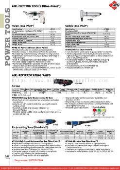 SNAP-ON Air: Cutting Tools (Blue-point®) / Air: Reciprocating Saws