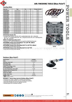 SNAP-ON Air: Finishing Tools (Blue-point®)