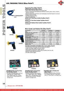 SNAP-ON Air: Finishing Tools (Blue-point®)