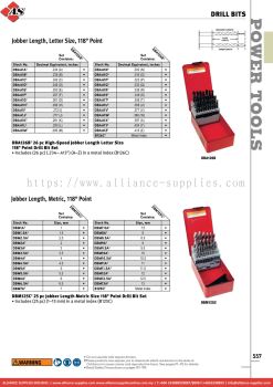 SNAP-ON Drill Bits -  Jobber Length