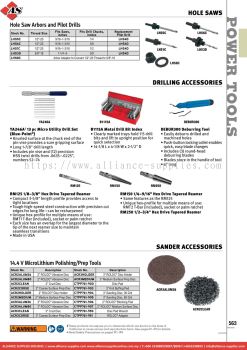 SNAP-ON Hole Saws / Drilling Accessories / Sander Accessories