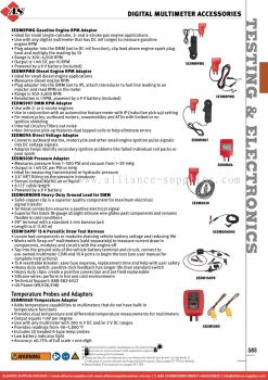 SNAP-ON Digital Multimeter Accessories / Temperature Probes and Adaptors