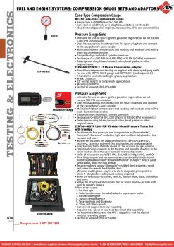 SNAP-ON Fuel And Engine Systems: Compression Gauge Sets And Adaptors