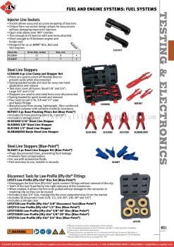 SNAP-ON Injector Line Sockets / Steel Line Stoppers / Disconnect Tools