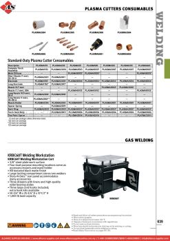 SNAP-ON Plasma Cutters Consumables / Gas Welding