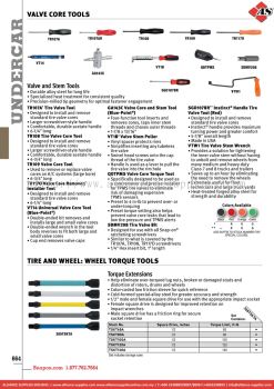 SNAP-ON Valve Core Tools / Tire And Wheel: Wheel Torque Tools