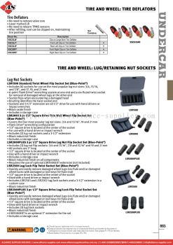 SNAP-ON Tire And Wheel: Tire Deflators / Tire And Wheel: Lug/retaining Nut Sockets