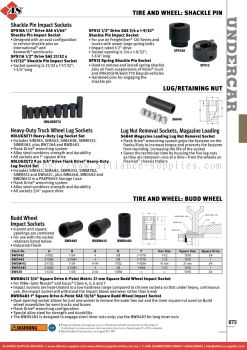 SNAP-ON Tire And Wheel: Shackle Pin / Lug/Retaining Nut / Budd Wheel