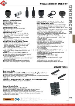 SNAP-ON Wheel Alignment: Ball Joint / Service Tools