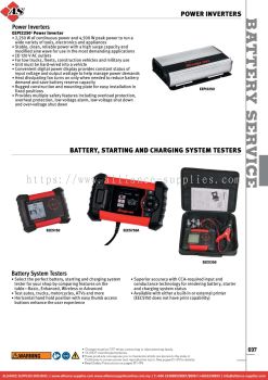 Power Inverter / Battery, Starting And Charging System Testers